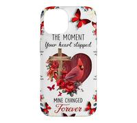 Custodia per iPhone 14 Memorial Cardinal Il momento in cui il tuo cuore si è fermato per sempre Arte