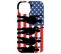 Custodia per iPhone 14 Memoriale patriottico della bandiera americana e saluto per il giorno dei veterani