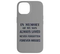 Custodia per iPhone 14 Memory of My Son Always Loved Never Forgotten Son Memorial