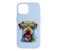 Custodia per iPhone 14 Mens Colorful Paint Splash Pop Art Airedale Terrier Lover