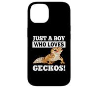 Custodia per iPhone 14 Mens Reptile Boy Who Loves Leopard Geckos Lover