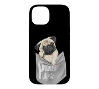 Custodia per iPhone 14 Men's Women's Kids Funny Cool Pocket Pug Pets Graphic Design