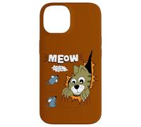 Custodia per iPhone 14 Meow Finding Mouse, Cats & Mice Illustration Graphic Designs