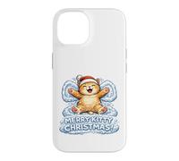 Custodia per iPhone 14 Merry Kitty Christmas - Angelo con neve, adorabile per bambini e bambine