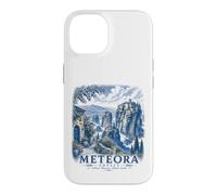 Custodia per iPhone 14 Meteora Grecia Monastero Vintage Viaggi Paesaggio Arte