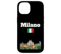 Custodia per iPhone 14 Milano souvenir Italia viaggio Milano vacanza bandiera italiana