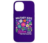 Custodia per iPhone 14 Militare Kid Tarassaco Bloom Dove Sono Piantati Viola Up