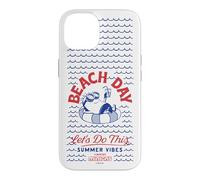 Custodia per iPhone 14 Minions Beach Day Summer Vibes