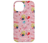Custodia per iPhone 14 Minions Big Heart All Over Print