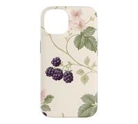 Custodia per iPhone 14 Modello Cottagecore del fiore rosa del rovo della mora