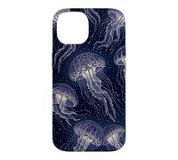 Custodia per iPhone 14 Modello estetico delle meduse del mare profondo