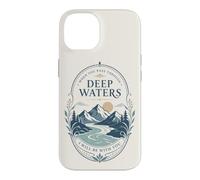 Custodia per iPhone 14 Mountain River Faith Verse Deep Waters Comfort Citazione