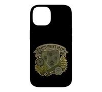 Custodia per iPhone 14 MUD PRINT MAP Mappa di tracce animali sul campo