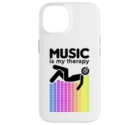 Custodia per iPhone 14 Music Is My Therapy Equalizzatore DJ Arcobaleno Ingegnere del suono