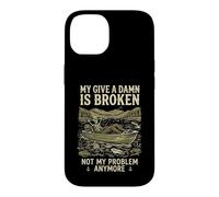Custodia per iPhone 14 My Give A Damn Is Broken Funny Retirement Fishing Dad