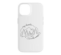 Custodia per iPhone 14 My Heart Is In The Woods Forest Nature Enthusiast