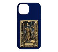 Custodia per iPhone 14 Mystic Cat Tarocchi Card Art - Alta Sacerdotessa Felino
