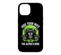 Custodia per iPhone 14 Nascondi tua moglie (The Alpha's Here) - Funny Wolf Meme Guys Men