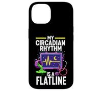 Custodia per iPhone 14 Night Shift Nurse Circadian Rhythm Flatline Humor