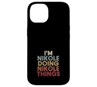 Custodia per iPhone 14 Nikole Name Nikole Personalized Name First Given