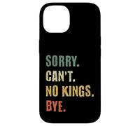 Custodia per iPhone 14 No Kings Bye Anti Monarchia Grunge Testo