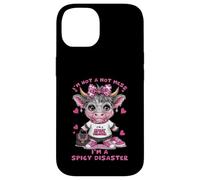Custodia per iPhone 14 Non sono un disastro, sono una Spicy Disaster Pink Highland Cow