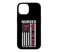 Custodia per iPhone 14 Nurse Back The Blue I've Got Your Six American Flag