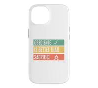 Custodia per iPhone 14 Obedience is better than sacrifice Relationship VS Religion
