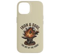 Custodia per iPhone 14 Opera d'arte di Iron And Soul Blacksmith Forge Incudine Hammer