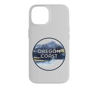 Custodia per iPhone 14 Oregon Coast Pacific NW Vacation Souvenir Acquerello Design