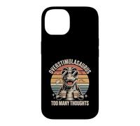 Custodia per iPhone 14 Overstimulasaurus Troppi pensieri Retro Dino