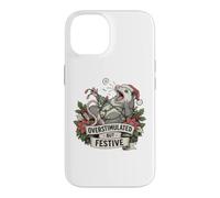 Custodia per iPhone 14 Overstimulated But Festive Opossum Christmas