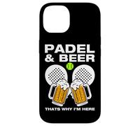 Custodia per iPhone 14 Padel & Beer divertente padel ball giocatore