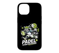 Custodia per iPhone 14 Padel e decisioni sbagliate Divertente Raccoon Match