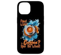 Custodia per iPhone 14 PAINT WATER OR COFFEE SPIN THE WHEEL