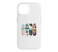 Custodia per iPhone 14 Palme dei Caraibi, spiagge rosa e maiali - Vacanza Bahamas