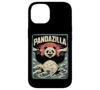 Custodia per iPhone 14 Pandazilla Panda gigante Kaiju Retro Japanese Hokusai Wave