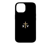 Custodia per iPhone 14 Papa Leone XIV numero romano con Croce sottile Gesù