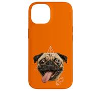 Custodia per iPhone 14 Parodia meme matematica cane carlino dagli occhi selvaggi