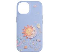 Custodia per iPhone 14 Pastel Celestial Sun and Zodiac Constellation