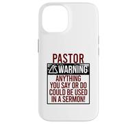Custodia per iPhone 14 PASTOR WARNING! QUALCOSA DICI POTREBBE ESSERE IN UN SERMONE! Meme