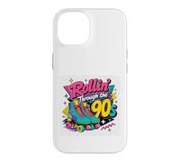Custodia per iPhone 14 Pattini a rotelle anni '90 regalo per lei nostalgia
