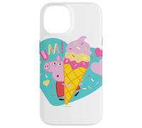 Custodia per iPhone 14 Peppa Pig Yum Ice Cream
