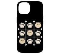 Custodia per iPhone 14 Persian Cat Paws Grid Game