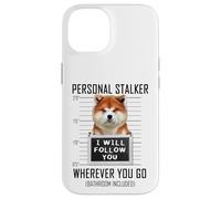 Custodia per iPhone 14 Personal Stalker Cane Akita Inu I Will Follow You prigione