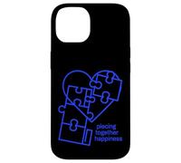 Custodia per iPhone 14 Piece Together Happiness Puzzle Cuore Design