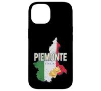 Custodia per iPhone 14 Piemonte Italia Retro Regione Mappa Vintage Pasta Souvenir