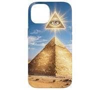 Custodia per iPhone 14 Piramide mistica simbolo occhio deserto antico mistero grafico
