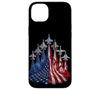 Custodia per iPhone 14 Plus 4th of July Fighter Jet US Flag American Military Planes