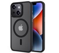 Custodia Per iPhone 14 Plus 6,7 Pollici, Compatibile con Mag-Safe,Traslucida Texture Opaca, Flessibile e anti-impronta,Consistenza simile alla Pelle (Grafite Nero)